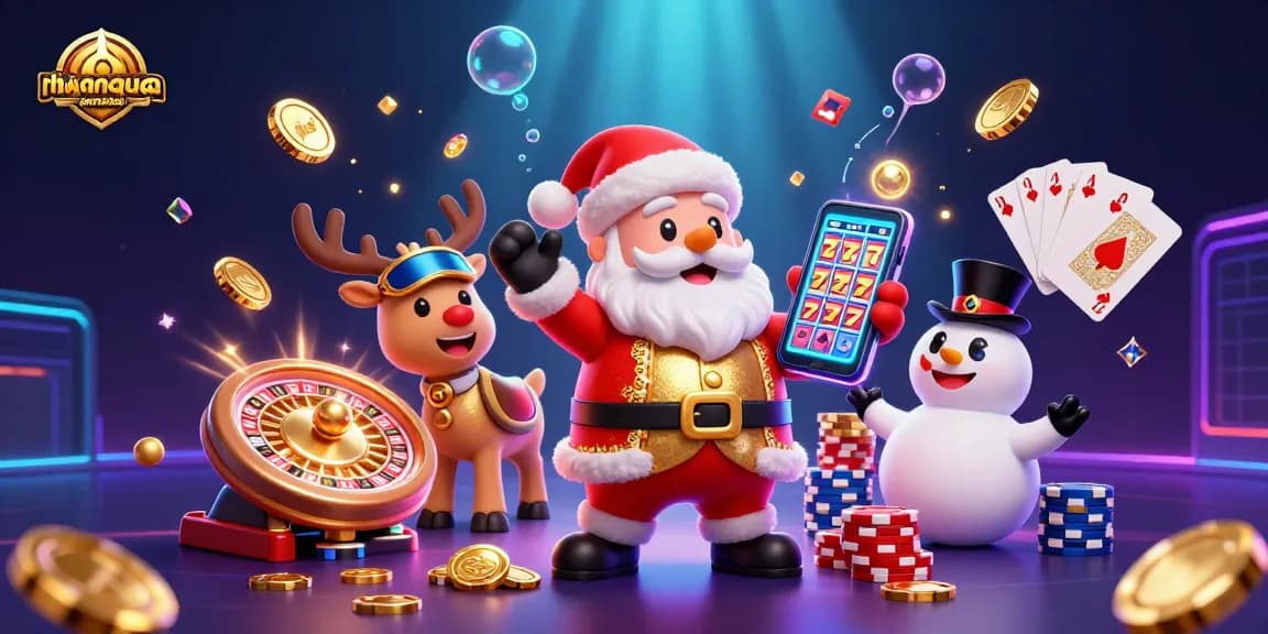 Join the action at nhanquagamebai with festive casino fun featuring a 3D Santa and his friends.