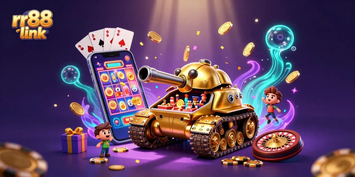 Spin and win with rr88 link: Enjoy thrilling games and golden jackpots in an exciting casino scene.