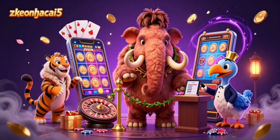 zkeonhacai5: Join the bustling casino scene with a woolly mammoth bouncer and VIP guests