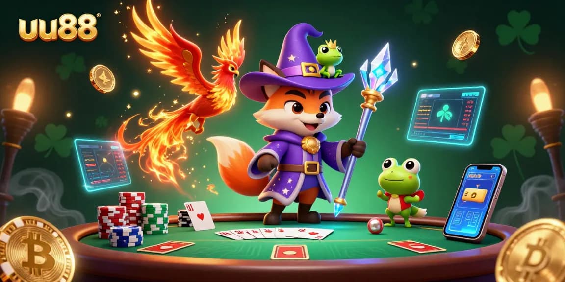Experience thrilling poker action with uu88 in a vibrant 3D casino scene filled with excitement.