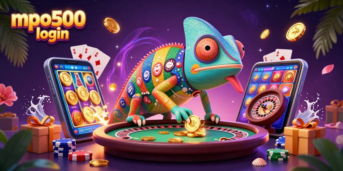 Experience mpo500 login with vibrant casino elements in a dynamic gaming scene.