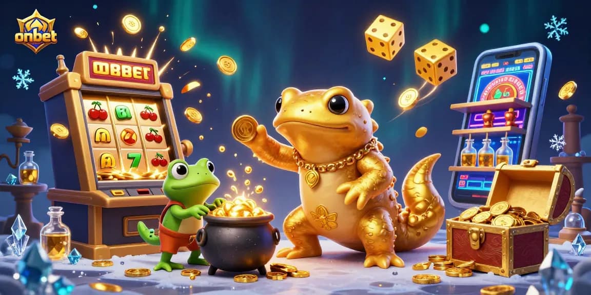 onbet casino showcases vibrant 3D elements and an exciting golden theme, immersing players in winning experiences.