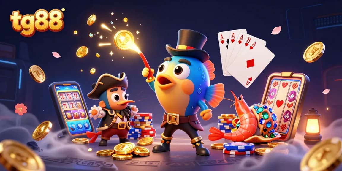 Spin to win with tg88 in this vibrant underwater casino scene full of treasures!