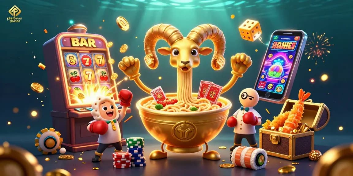 Play exciting games at platformgames with a vibrant casino scene featuring engaging characters.