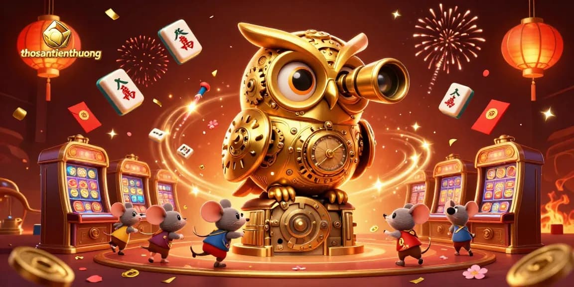 Experience thrilling gameplay in thosantienthuong with vibrant 3D characters scanning for big wins amidst lively casino elements.