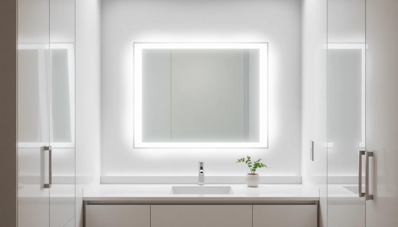 Enhance your space with a luxurious led bathroom mirror reflecting modern design elements.