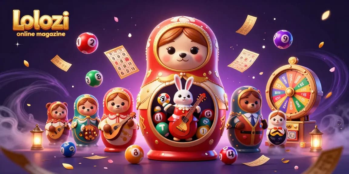 Lolozi online magazine features a vibrant casino-themed scene with joyful characters and dynamic gaming elements.