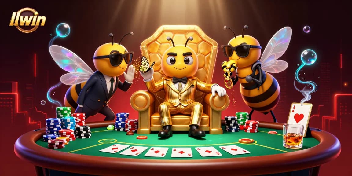 Experience winning strategies with llwin in a vibrant casino scene featuring a mob boss character.