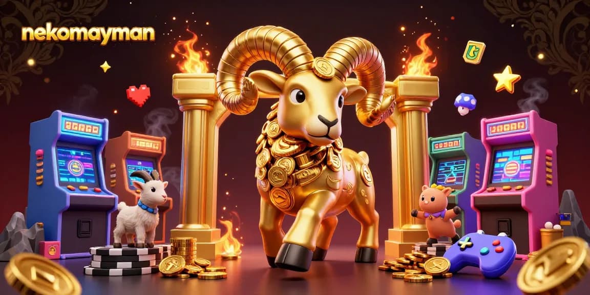 Experience thrilling gains with nekomayman slot, featuring bold golden characters and vibrant game elements.
