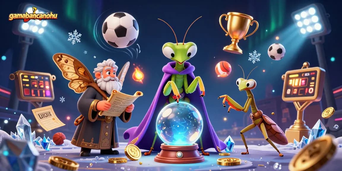 Experience gamebancanohu with vibrant sports elements and mystical characters in a dynamic casino scene.