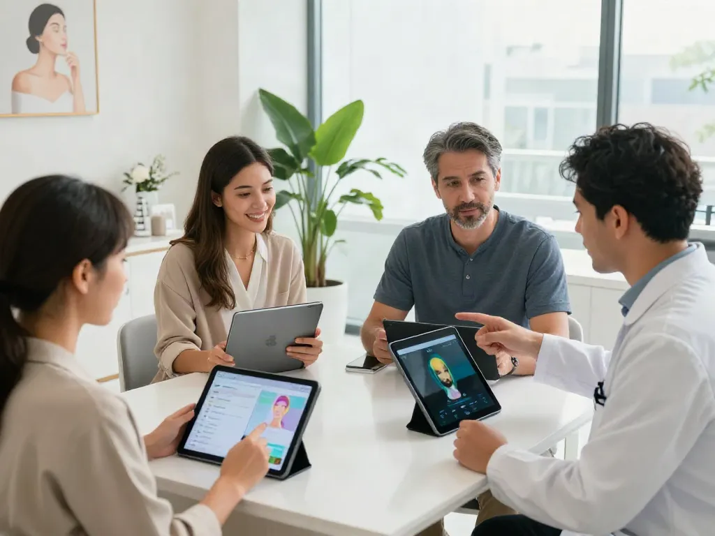 Exploring alternatives to QOVES with facial analysis apps in a modern clinic setting.