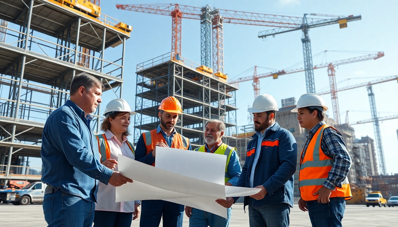 Manhattan General Contractor overseeing a construction site with teams and machinery working together efficiently.