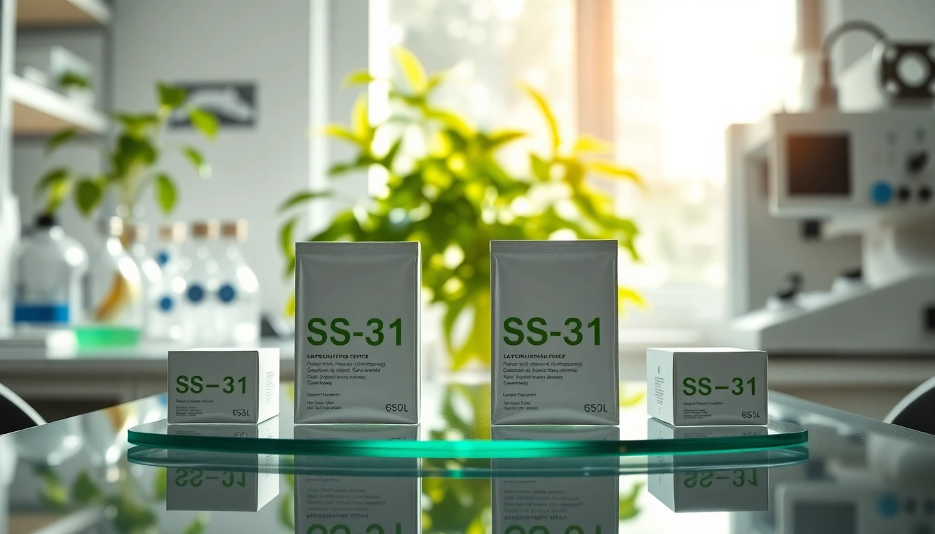 View the SS31 peptide buy packaging in a bright, professional research lab setting