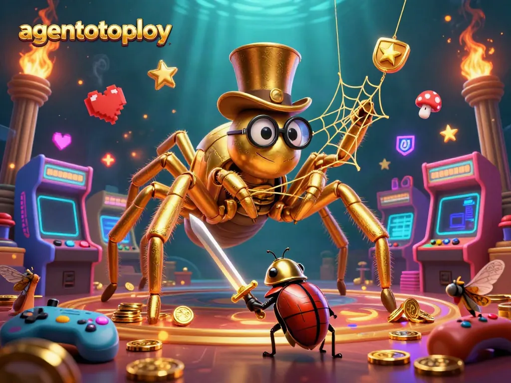 Join the thrilling agentotoplay adventure with vibrant casino characters in a dazzling scene.