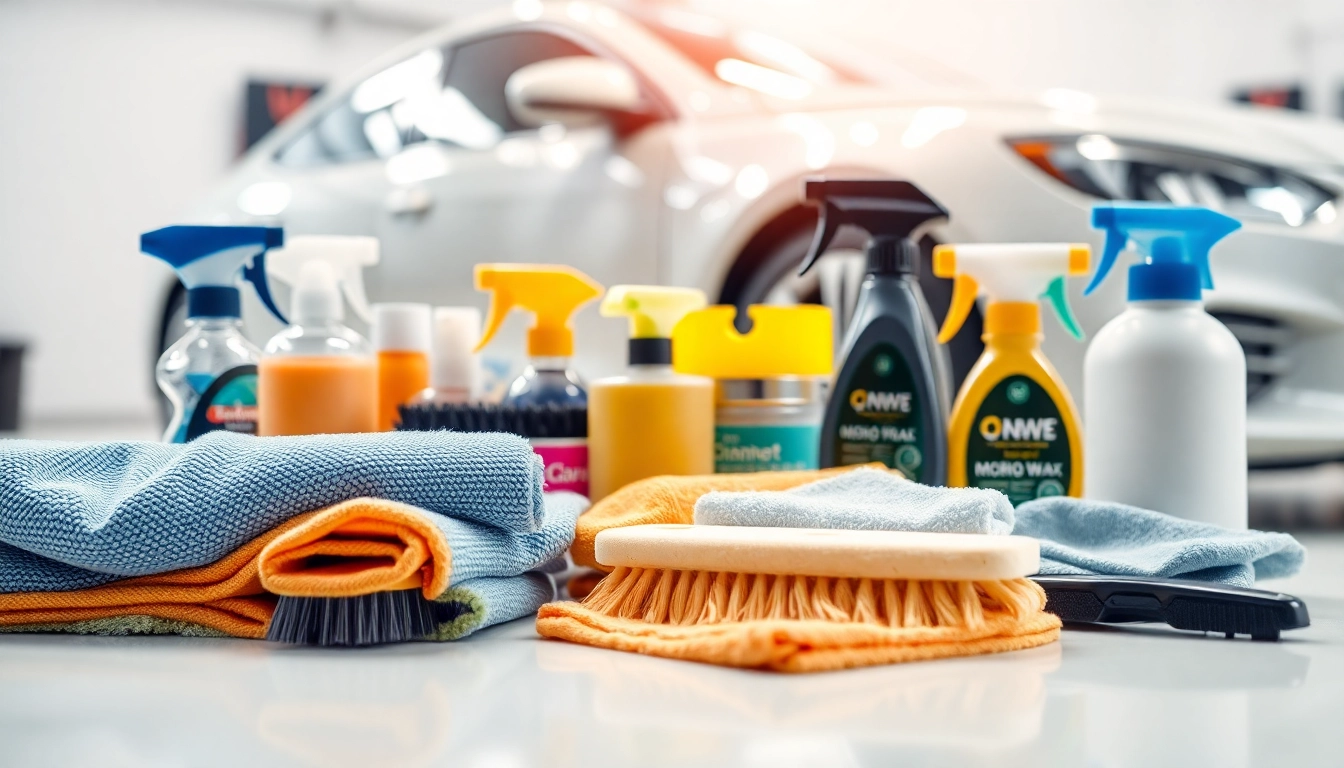 Executing a simple car detailing routine for beginners with organized tools and a polished car.