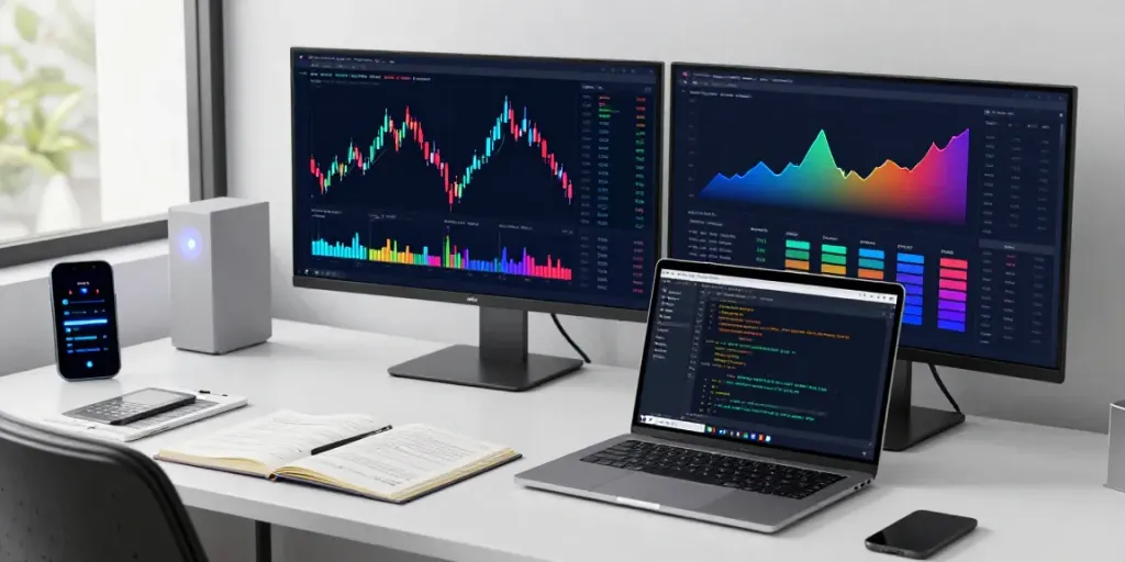 Real-time stock data analysis in a crypto workspace featuring 東証 データ API integration and analysis tools.