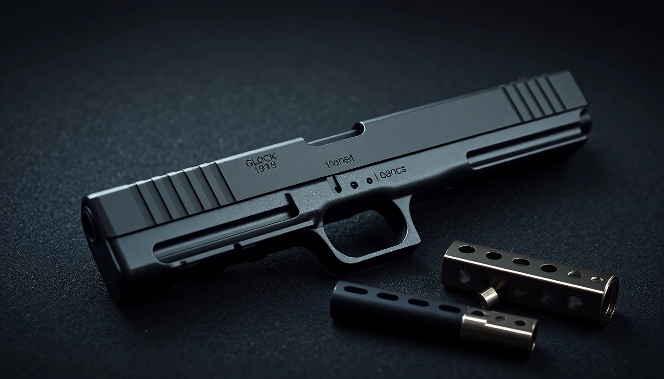 Showcasing the glock 19 gen 3 oem slide with detailed craftsmanship and precision engineering.