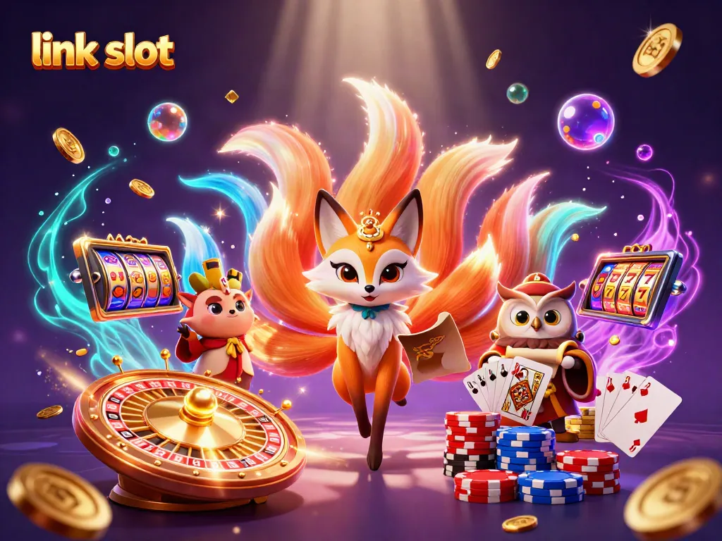 Gulungan slot yang menakjubkan dari link slot dengan jackpot yang bersinar di antara karakter animasi yang magis.