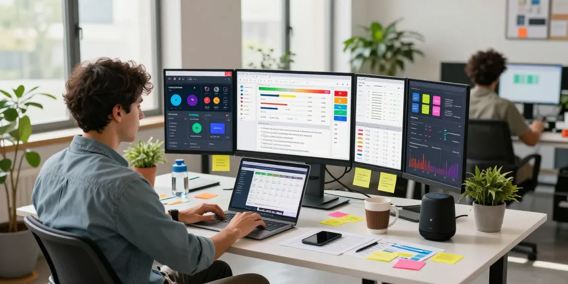 read more on our blog in a vibrant marketing workspace filled with strategy visuals and creative energy