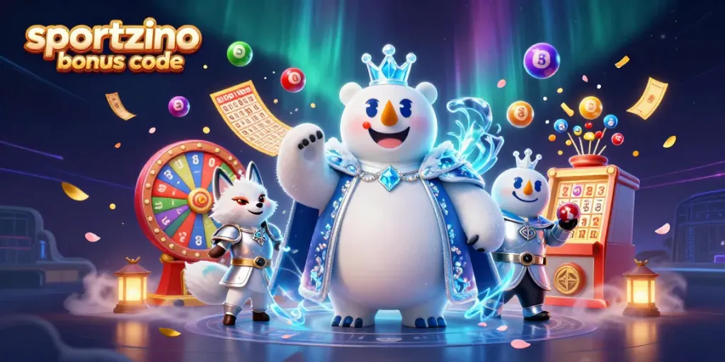 Spin, win, and enjoy rewards with the Sportzino bonus code and festive gaming elements around.