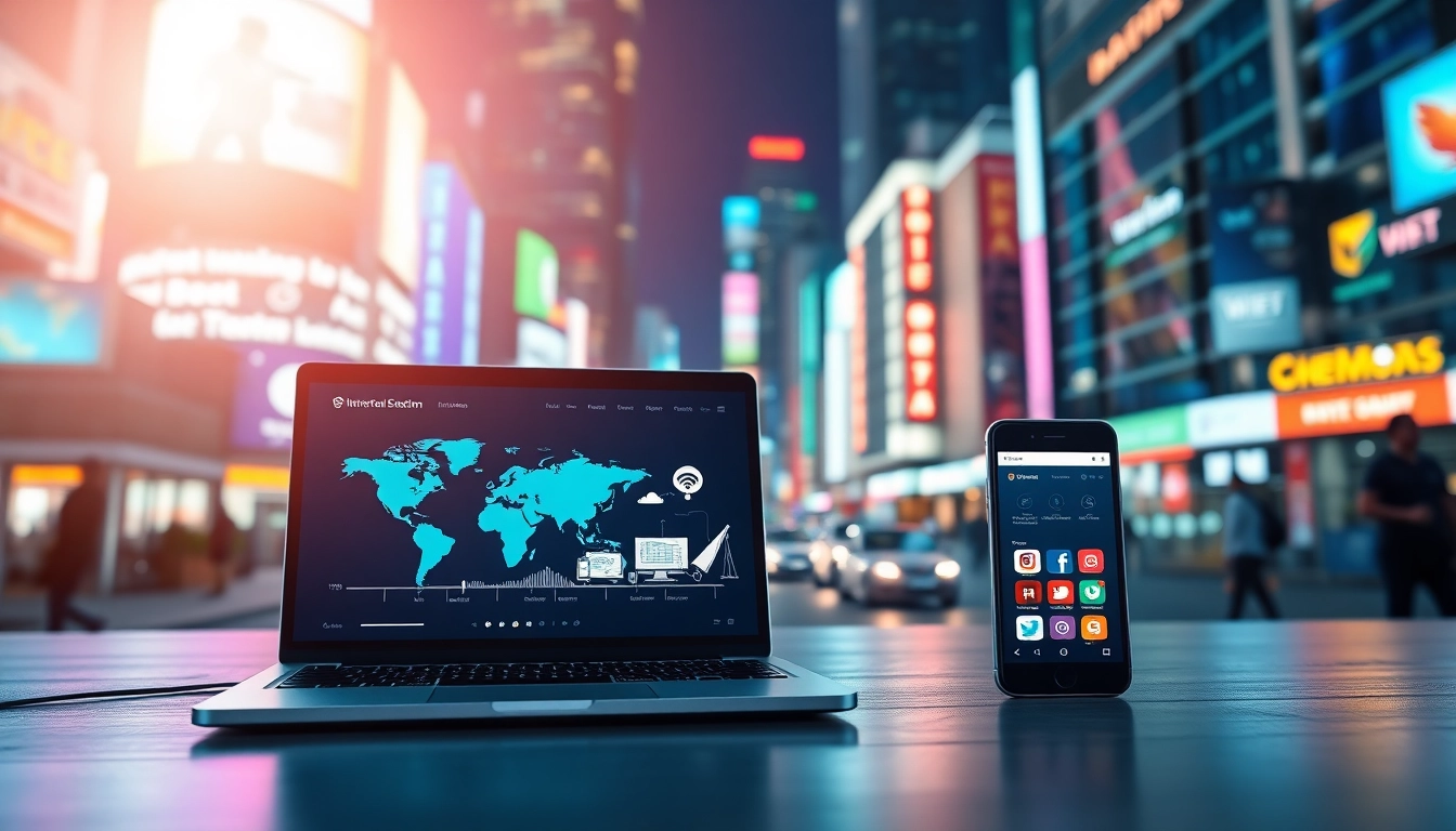 Illustrate internet history with a digital timeline and iconic symbols of evolution.