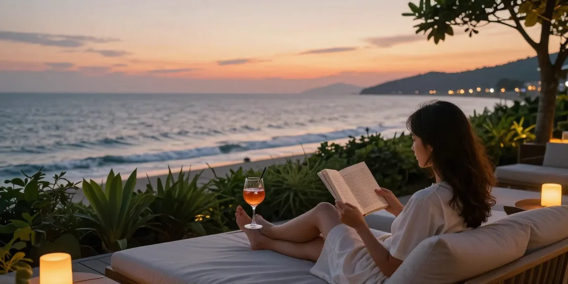 Experience 여수op in a serene seaside lounge with ocean views and romantic ambiance.