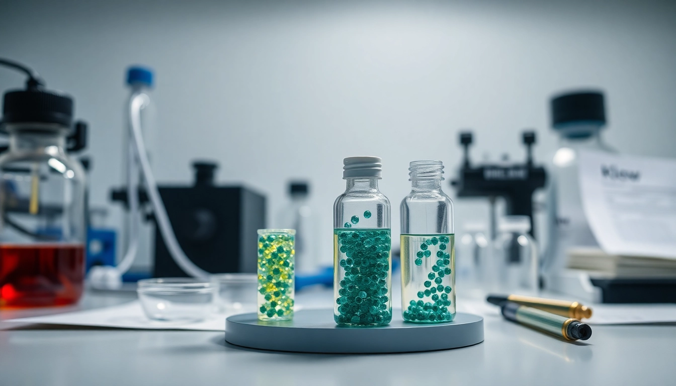 Buy klow peptide for sale in a modern research lab with detailed glassware.