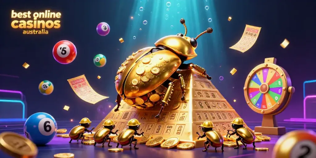 Discover the best online casinos Australia has with vibrant golden themes and dynamic gaming elements.