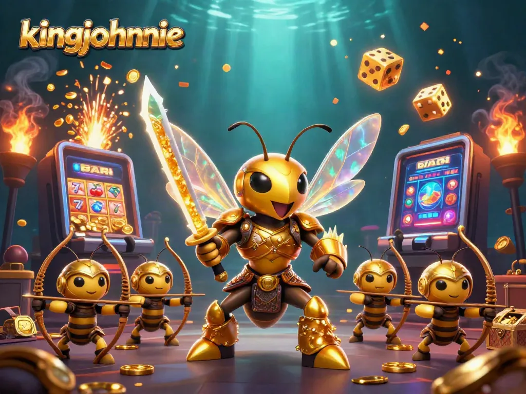 Spin slots and win big with kingjohnnie as a golden hornet samurai leads an epic casino adventure.